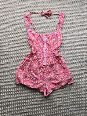 wild fable Pink Floral Strap Romper